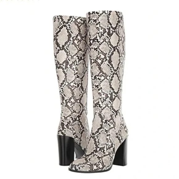 Kenneth Cole Snakeskin Heeled Boots (5.5) - Picture 7 of 7
